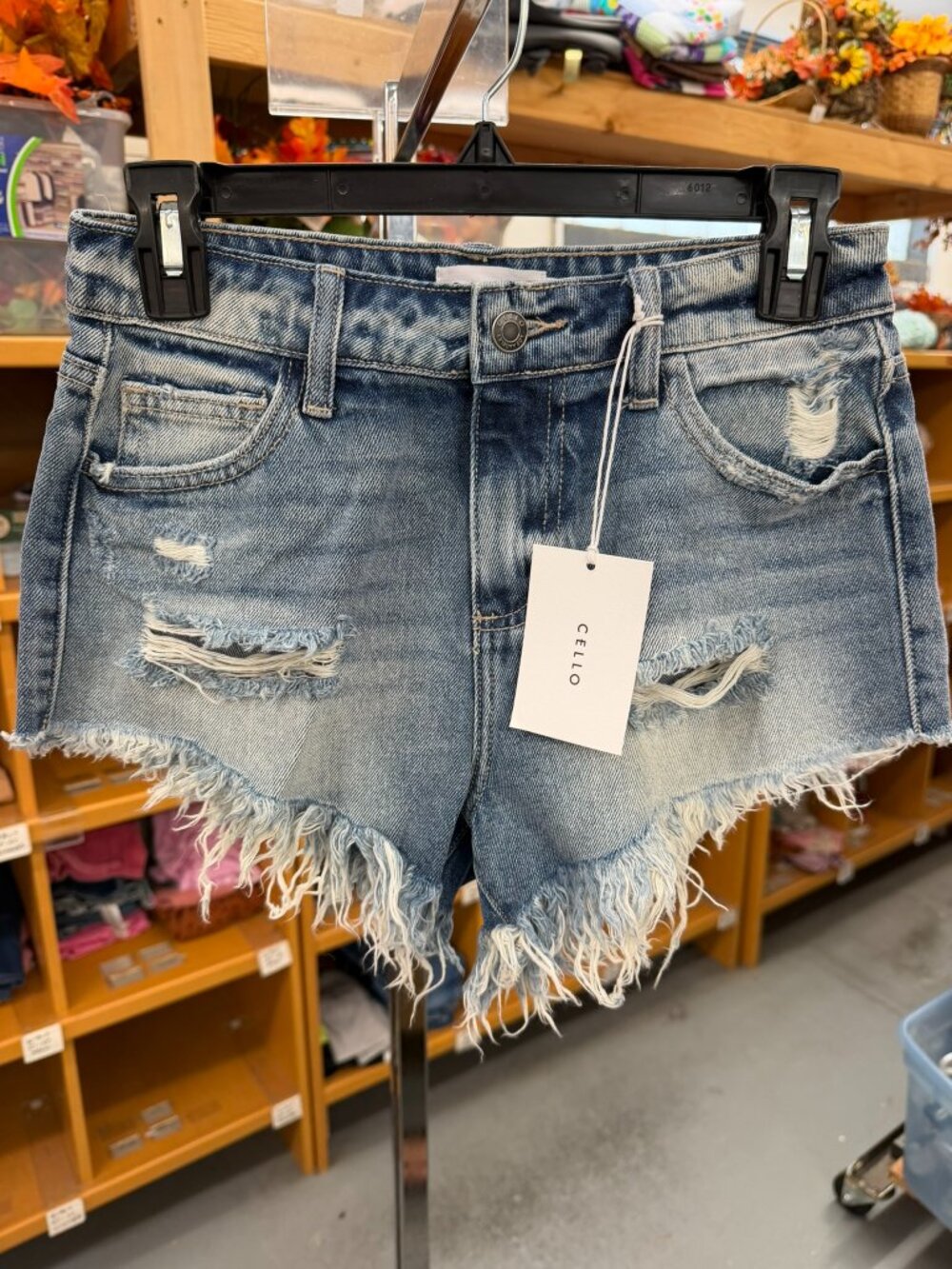 Cello Mid Rise Light Wash Blue Jean Denim Shorts